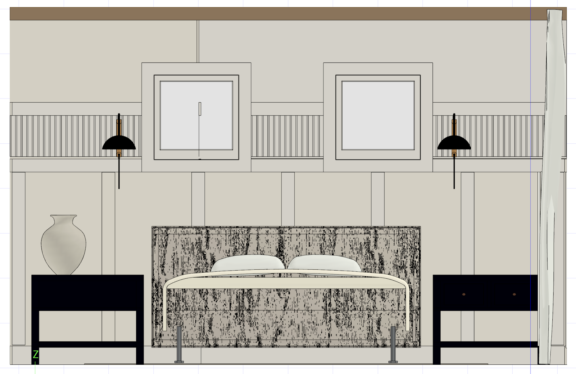 Bedroom Rendering Lineage Design Build